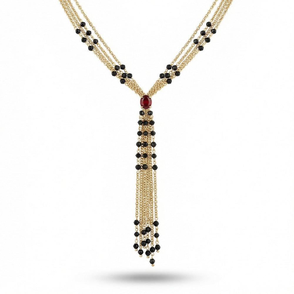 COLLANA MULTIFILO CON PENDENTE