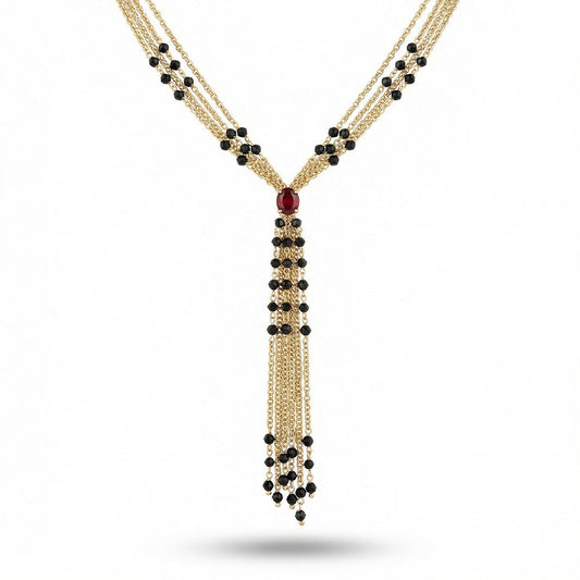 COLLANA MULTIFILO CON PENDENTE