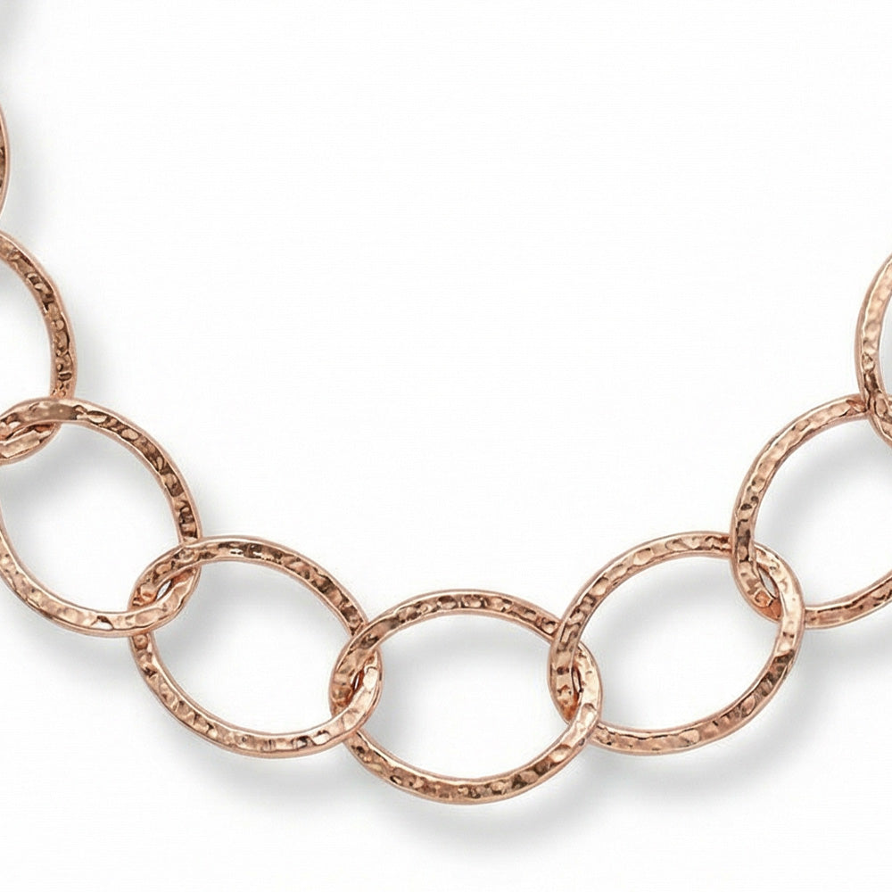 COLLANA LUNGA A CATENA CON MAGLIE MARTELLATE