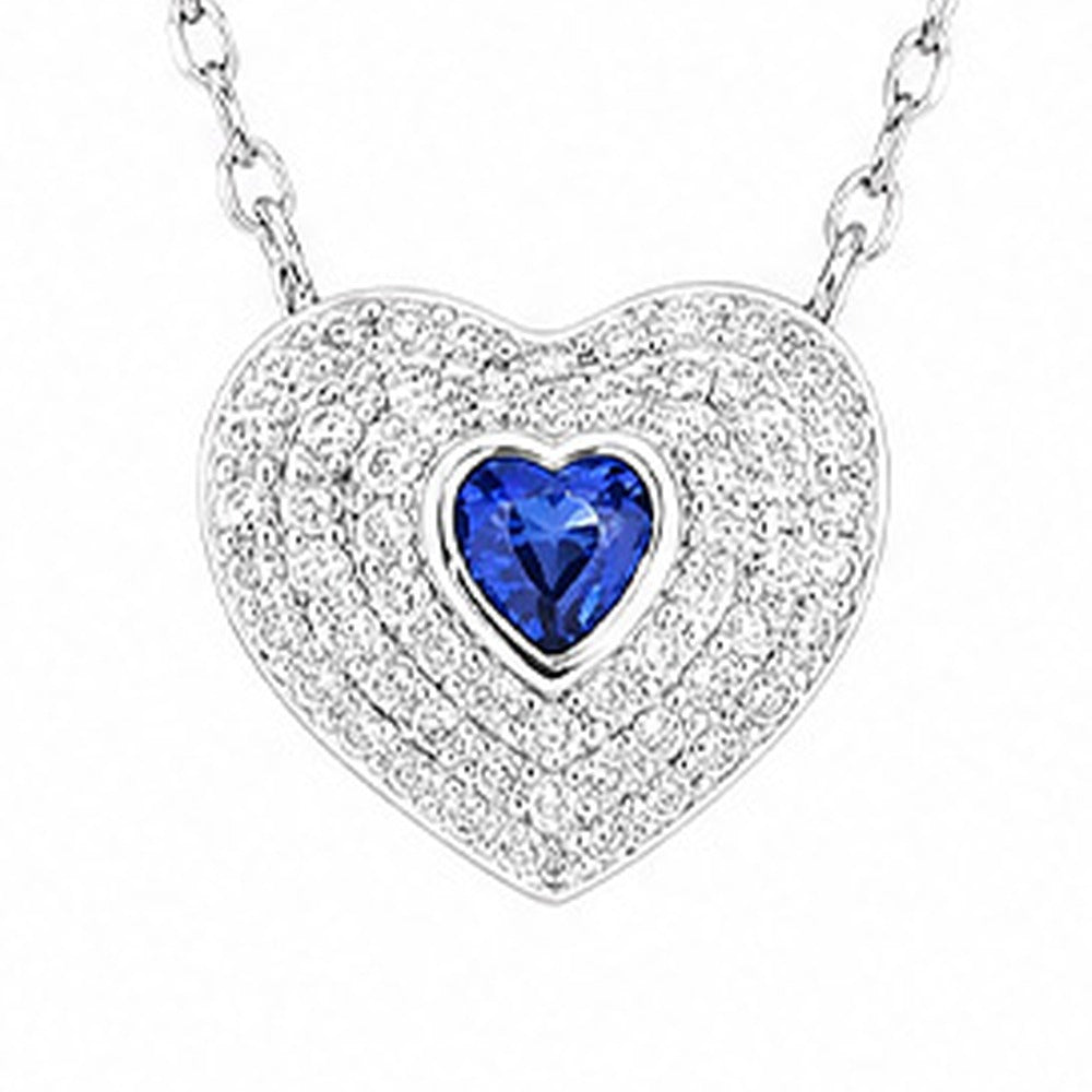 Collana a cuore Blu Flash