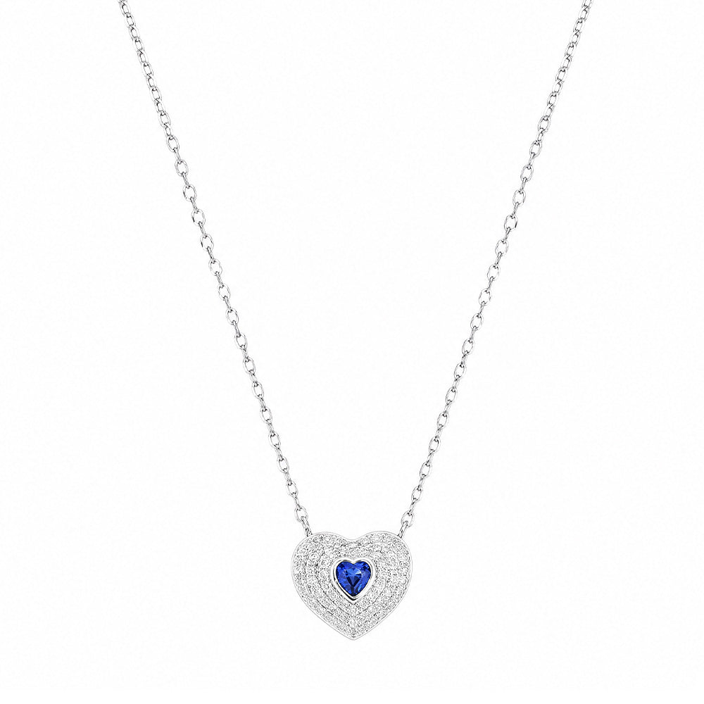 Collana a cuore Blu Flash