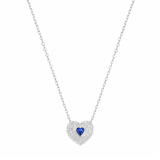 Collana a cuore Blu Flash