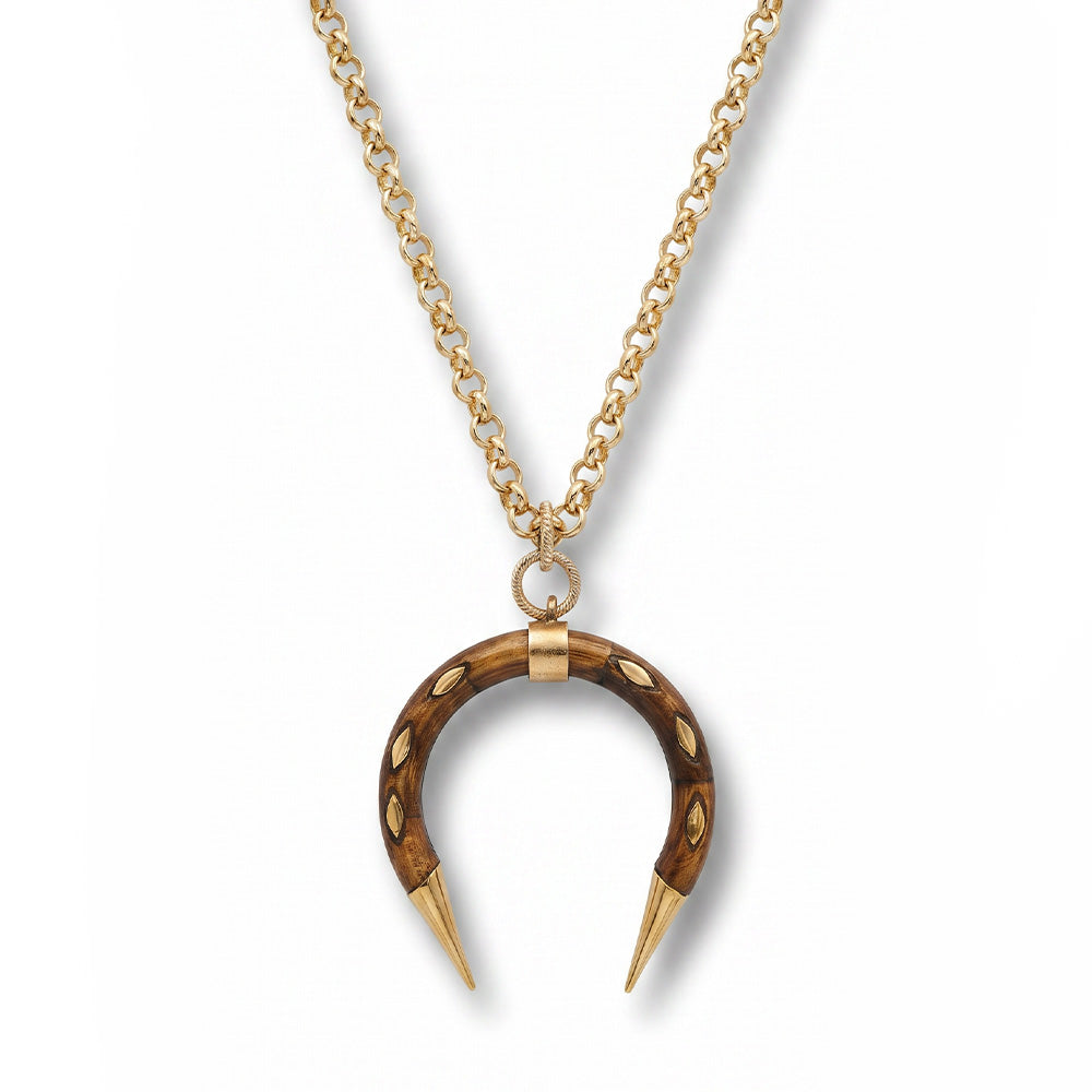 COLLANA LUNGA CON FERRO DI CAVALLO APPUNTITO