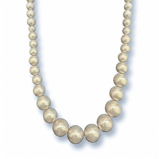 COLLANA GIROCOLLO DI PERLE LUCIDE CRESCENTI VERSO IL CENTRO