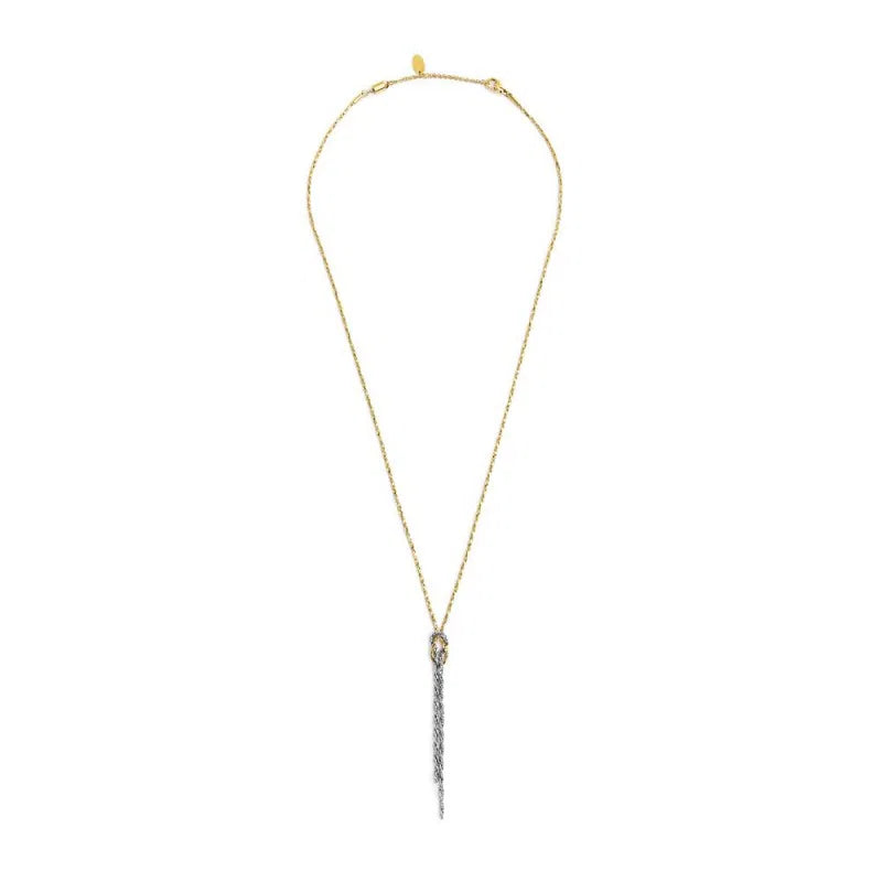 COLLANA A Y CON NODO CATENA SNAKE E CATENA FOXTAIL