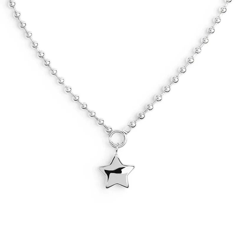 COLLANA CATENA A SFERE CON STELLA