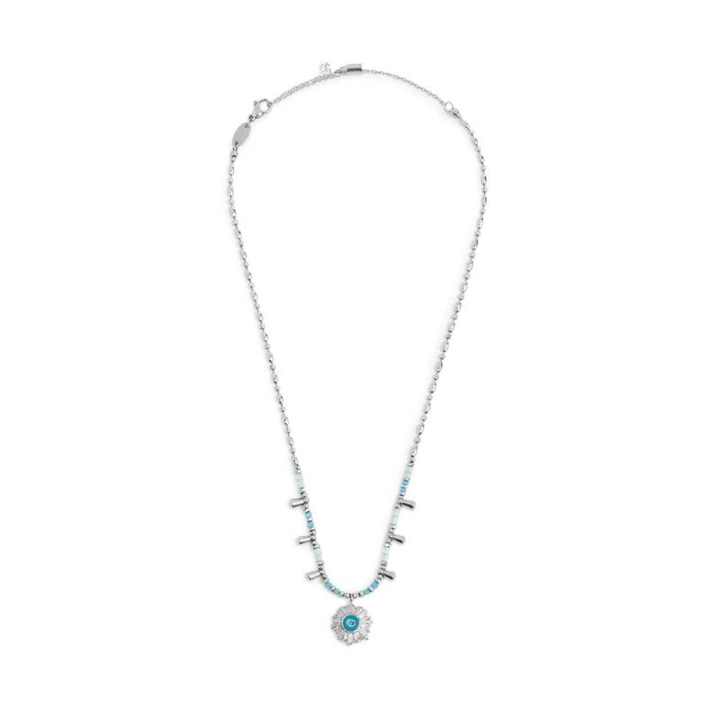 Collana catena chicco di riso con sole pendente