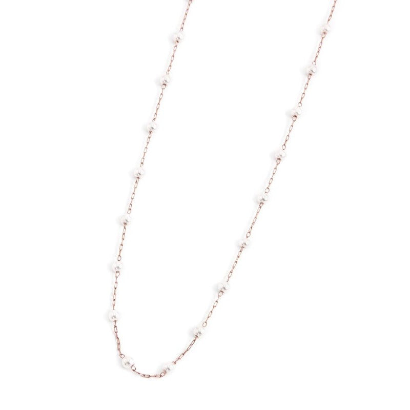 Collana catena con perle