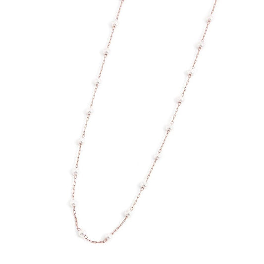 Collana catena con perle