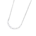Carica l'immagine nel visualizzatore della galleria, Collana catena cross con perle ovali centrali
