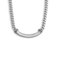 Carica l'immagine nel visualizzatore della galleria, Collana catena cuban con catena snake piatta centrale
