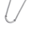 Carica l'immagine nel visualizzatore della galleria, Collana catena cuban con catena snake piatta centrale
