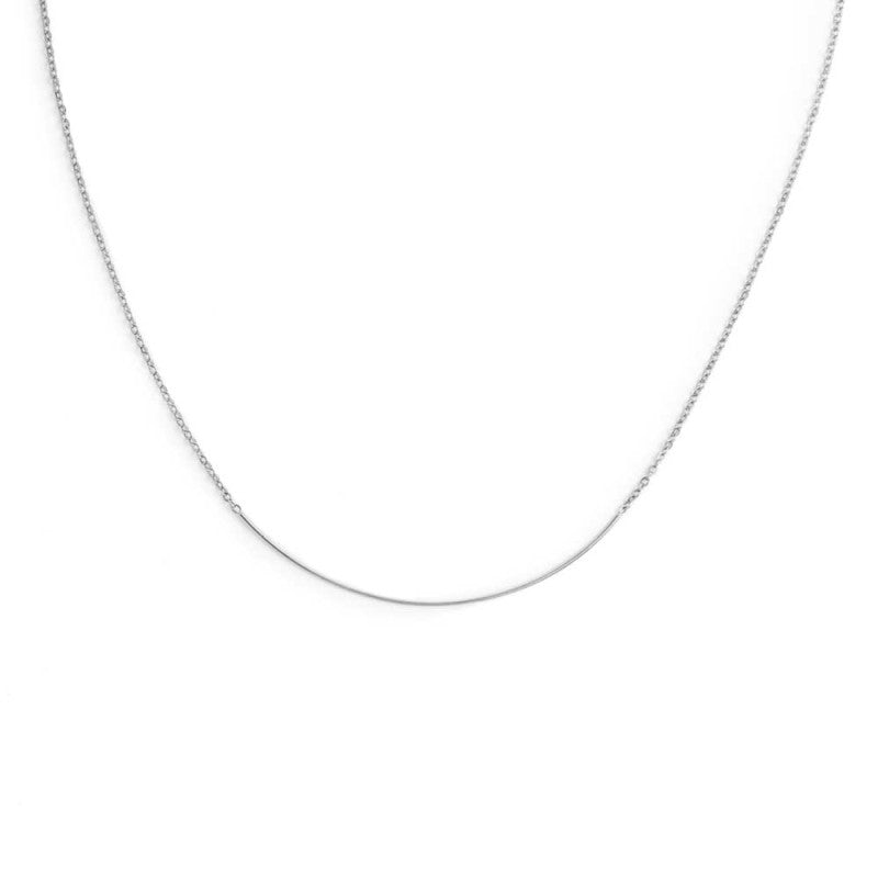 Collana catena cutting cross con centrale filo rigido