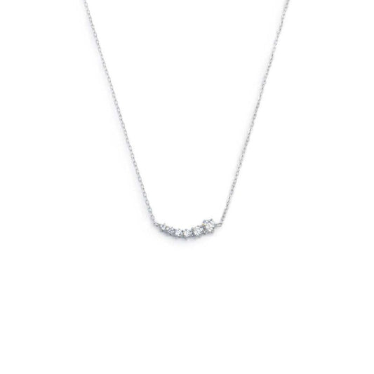 Collana catena cutting cross con zirconi centrali