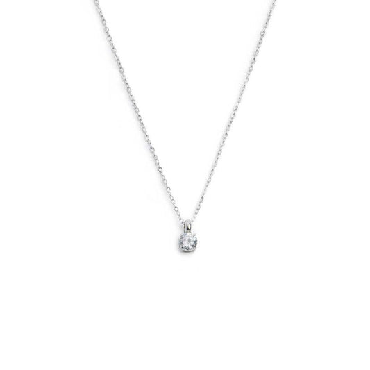 Collana catena cutting cross zircone centrale 4.25mm