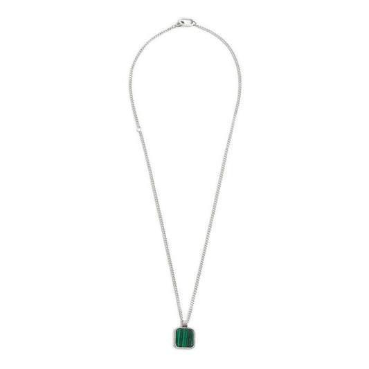 Collana catena grumetta con pendente quadrato - Desidero