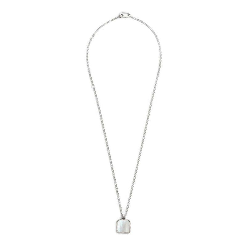 Collana catena grumetta con pendente quadrato - Desidero