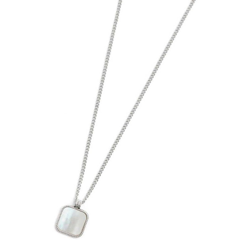 Collana catena grumetta con pendente quadrato - Desidero