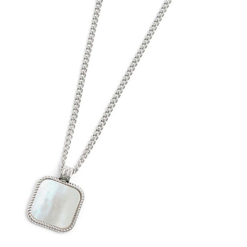 Collana catena grumetta con pendente quadrato - Desidero