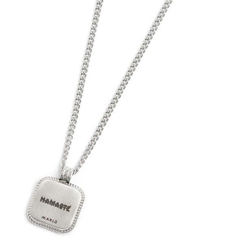 Collana catena grumetta con pendente quadrato - Desidero