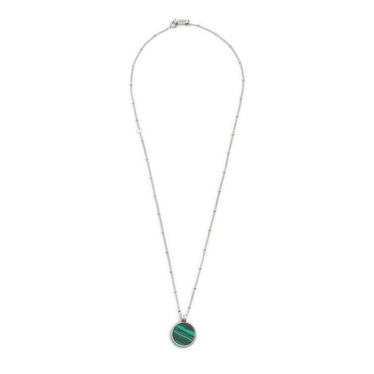 Collana catena grumetta con pendente tondo - Desidero