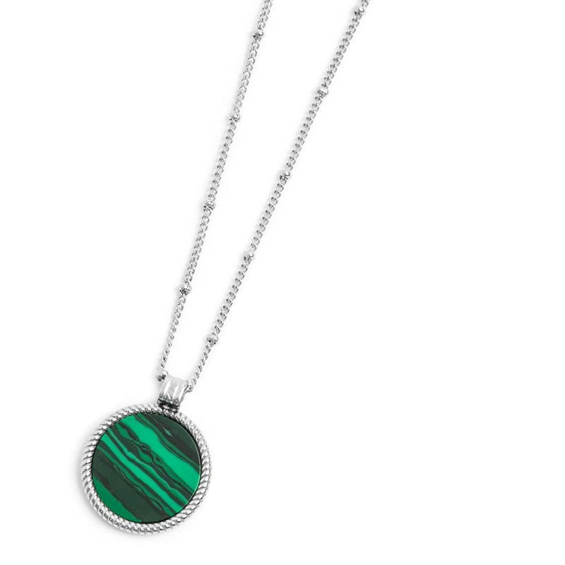 Collana catena grumetta con pendente tondo - Desidero