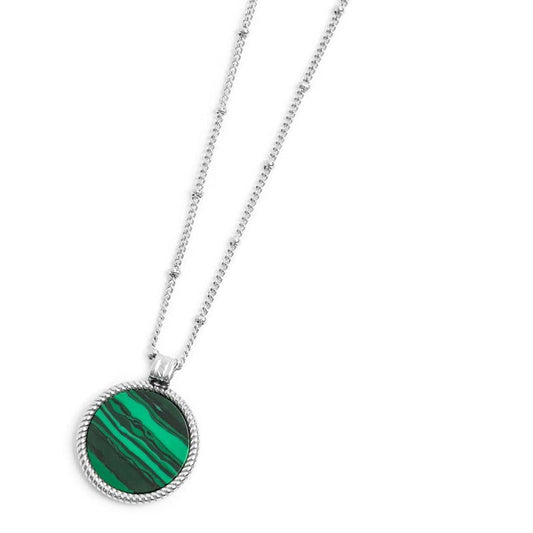 Collana catena grumetta con pendente tondo - Desidero