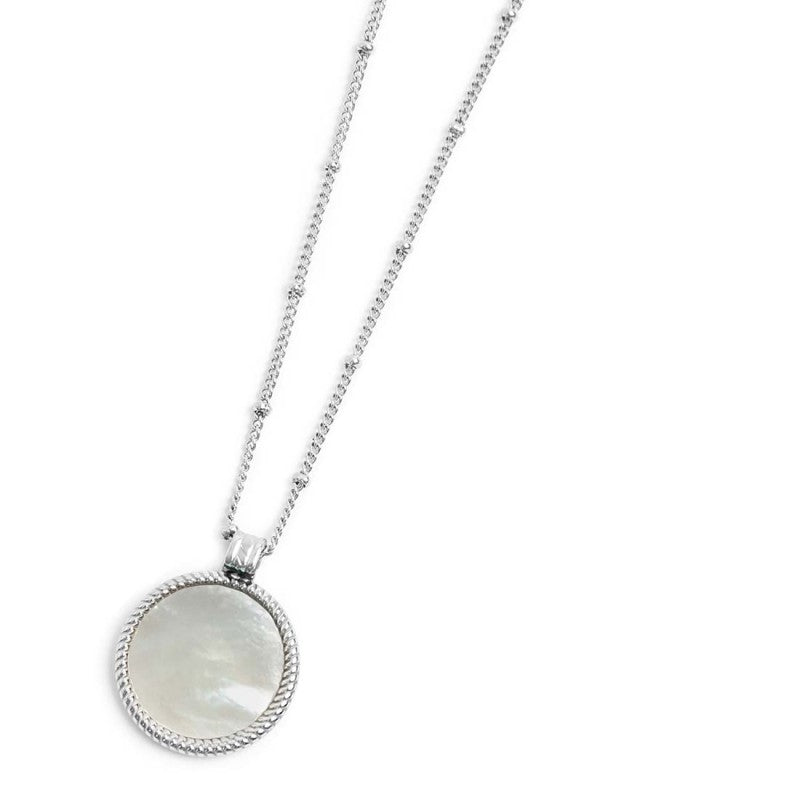 Collana catena grumetta con pendente tondo - Desidero
