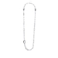 Carica l'immagine nel visualizzatore della galleria, Collana catena maglia larga diamantata con elemento ovale al centro in black oil
