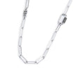 Carica l'immagine nel visualizzatore della galleria, Collana catena maglia larga diamantata con elemento ovale al centro in black oil
