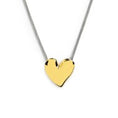 Carica l'immagine nel visualizzatore della galleria, Collana catena mesh con cuore irregolare martellato
