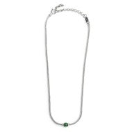 Collana catena snake con sfera centrale