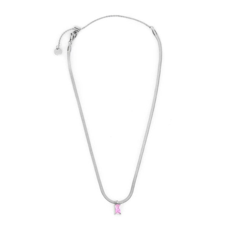 Collana catena snake con zircone baguette - Desidero
