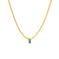 Carica l'immagine nel visualizzatore della galleria, Collana catena snake con zircone baguette - Desidero
