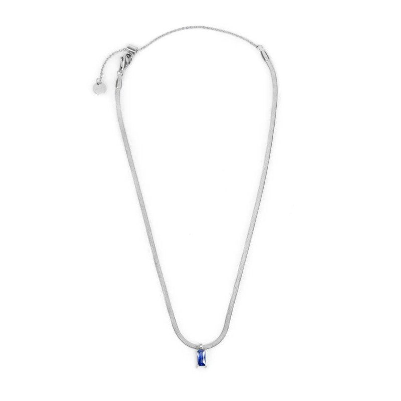 Collana catena snake con zircone baguette - Desidero