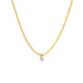 Carica l'immagine nel visualizzatore della galleria, Collana catena snake con zircone baguette - Desidero
