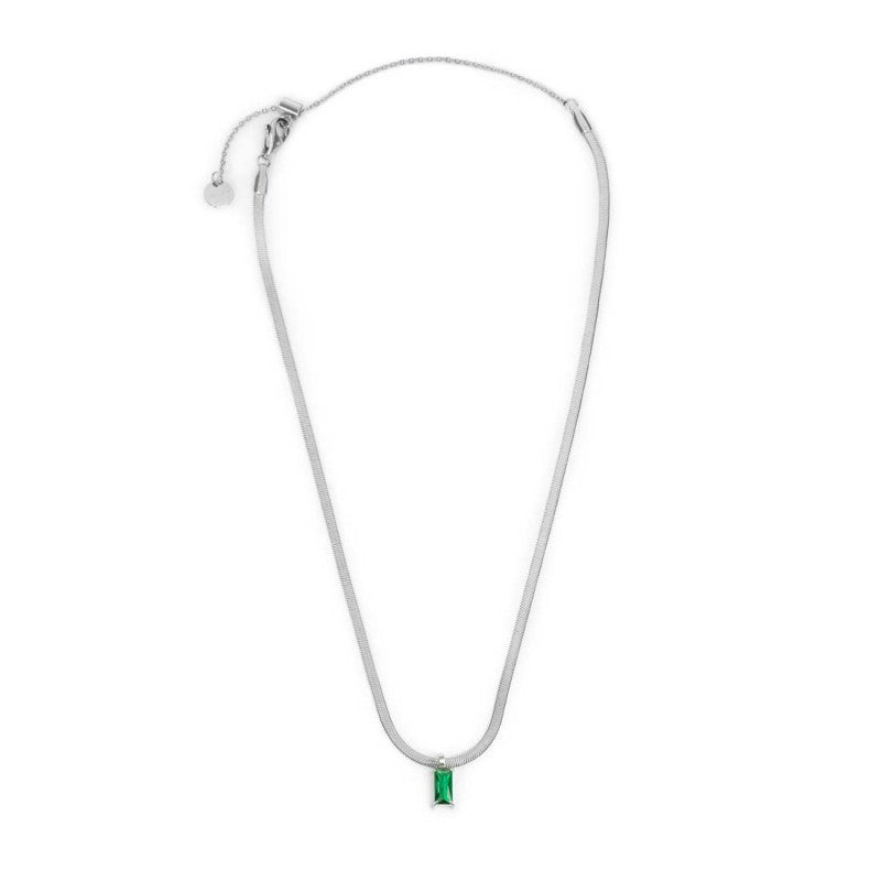 Collana catena snake con zircone baguette - Desidero