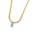 Carica l'immagine nel visualizzatore della galleria, Collana catena snake con zircone baguette - Desidero
