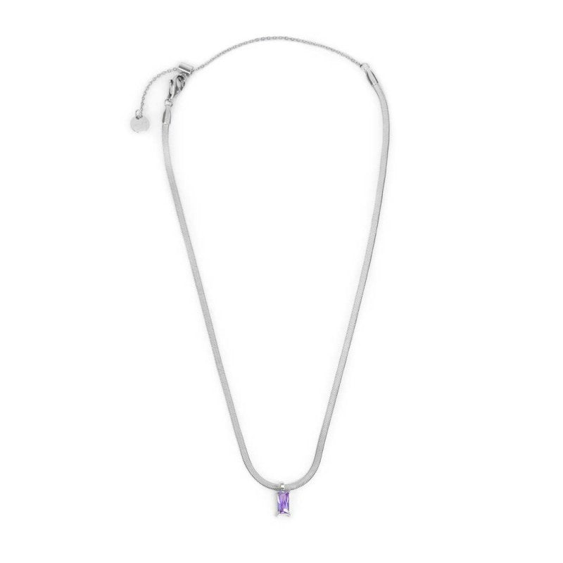 Collana catena snake con zircone baguette - Desidero