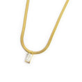 Carica l'immagine nel visualizzatore della galleria, Collana catena snake con zircone baguette - Desidero
