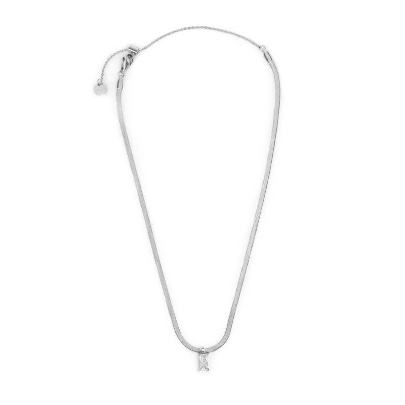 Collana catena snake con zircone baguette - Desidero