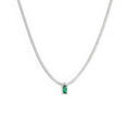 Carica l'immagine nel visualizzatore della galleria, Collana catena snake con zircone baguette - Desidero
