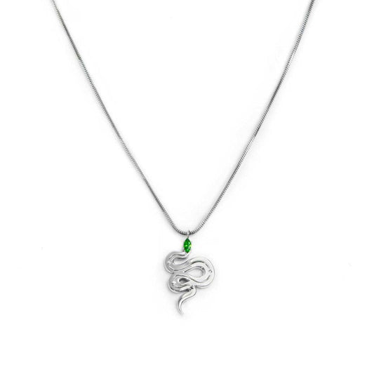 Collana catena snake quadrata con serpente pendente - Desidero