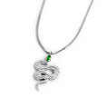 Carica l'immagine nel visualizzatore della galleria, Collana catena snake quadrata con serpente pendente - Desidero
