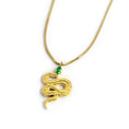 Carica l'immagine nel visualizzatore della galleria, Collana catena snake quadrata con serpente pendente - Desidero
