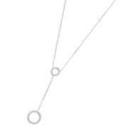 Collana cerchi con zirconi bianchi