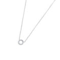 Carica l'immagine nel visualizzatore della galleria, Collana cerchio 0,8cm con zirconi bianchi
