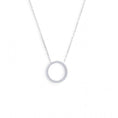 Carica l'immagine nel visualizzatore della galleria, Collana cerchio 1,4cm con zirconi bianchi
