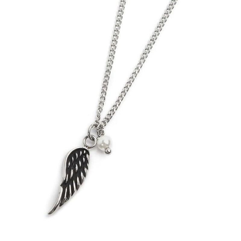 Collana con ala pendente e perla - Desidero
