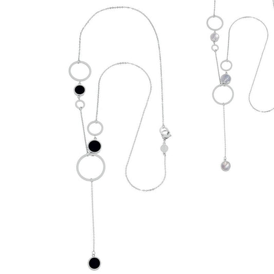 Collana Cerchi Acrilico E Madreperla